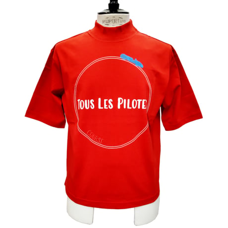 COURSE（コース） Tシャツ 半袖 メンズ  レッド コットン（CR412002-40）