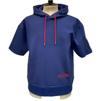 【新入荷】COURSE（コース） パーカー ジャージ 半袖 メンズ  ダークブルー コットン 日本製（CR613004-80）