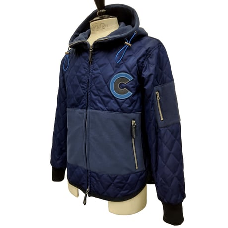 COURSE＜コース＞フーテッドブルゾン Winter Driving Footed Quilting Jacket Navy ネイビー（CR324002-80）