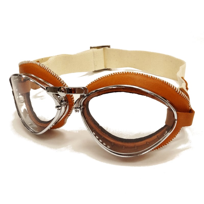 CHAPAL シャパル フランス製 羊革 ゴーグル(L) オレンジ クラシック