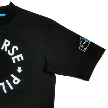 【新入荷】COURSE（コース） Tシャツ 半袖 レタード COURSE PILOTE メンズ ブラック 黒ｘ白 コットン 日本製（ CR612001-99）
