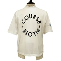 COURSE（コース） Tシャツ 半袖 レタード COURSE PILOTE メンズ  ホワイト 白ｘネイビー コットン 日本製（CR612001-01）