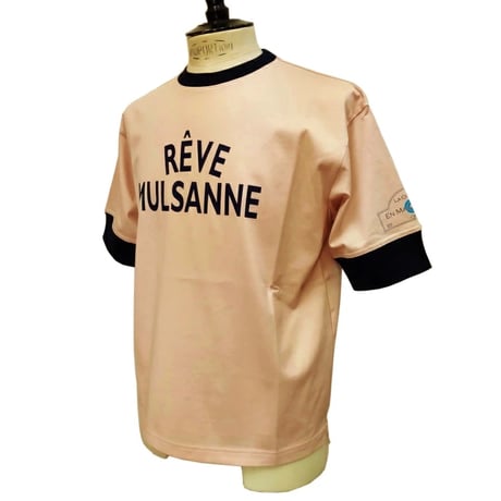 【新入荷】COURSE（コース） Tシャツ 半袖 レタード Rêve Mulsanne メンズ ピンクｘネイビー コットン 日本製( CR612002-138)
