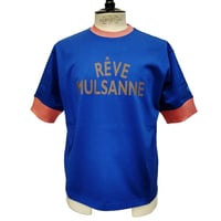 【新入荷】COURSE（コース） Tシャツ 半袖 レタード Rêve Mulsanne メンズ  ダークブルーｘピンク コットン 日本製（CR612002-83）
