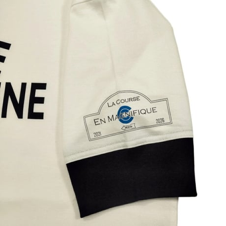 【新入荷】COURSE（コース） Tシャツ 半袖 レタード Rêve Mulsanne メンズ ホワイト 白ｘネイビー コットン 日本製（ CR612002-18）