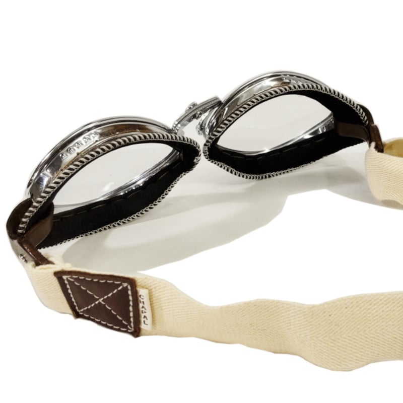 CHAPAL シャパル フランス製 羊革 ゴーグル(L) ブラウン クラシック