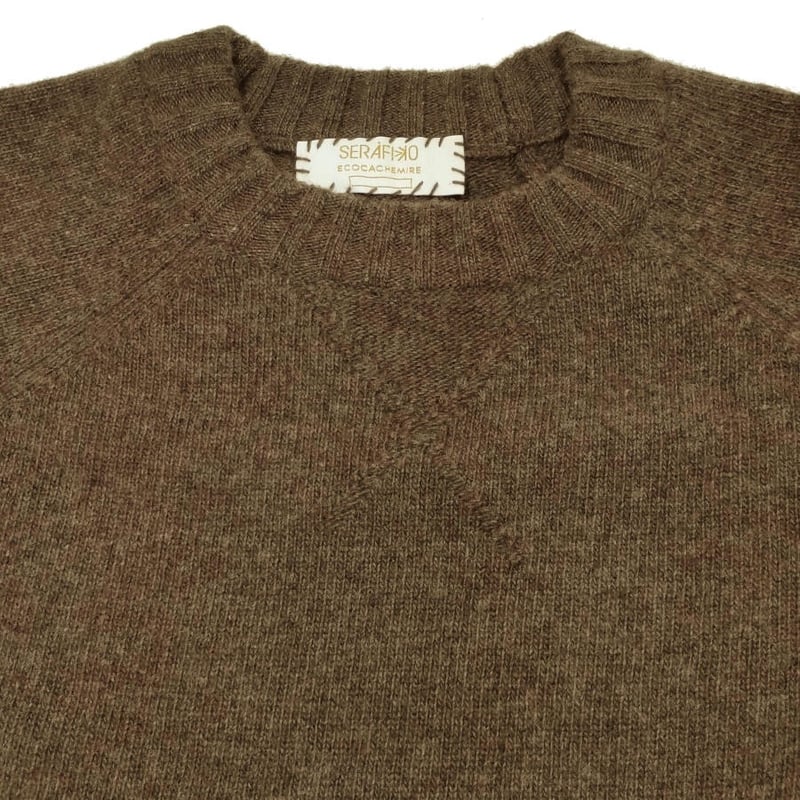 KIRO（キロ） イタリア製 クルーネックセーター メンズ ブラウングレー