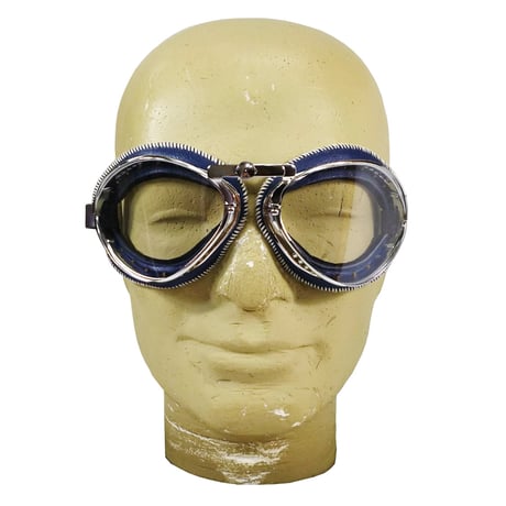 CHAPAL＜シャパル＞ゴーグル(L)ネイビー Large Model Goggles leather Blue(CH001-80)