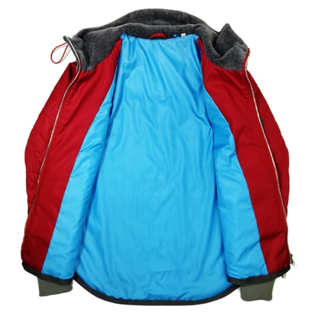 COURSE＜コース＞フーテッドブルゾン Winter Driving Footed Quilting Jacket RedｘGray レッドｘグレー（CR324002-40）