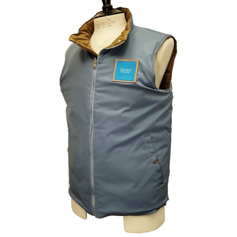 新入荷】COURSE（コース） ジップアップジレ（ベスト）リバーシブル