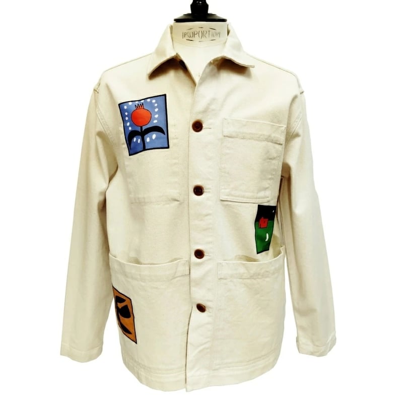 TROPHY CLOTHING　ワークジャケット カバーオール ホワイト TROPHY CLOTHING ワークジャケット カバーオール ホワイト