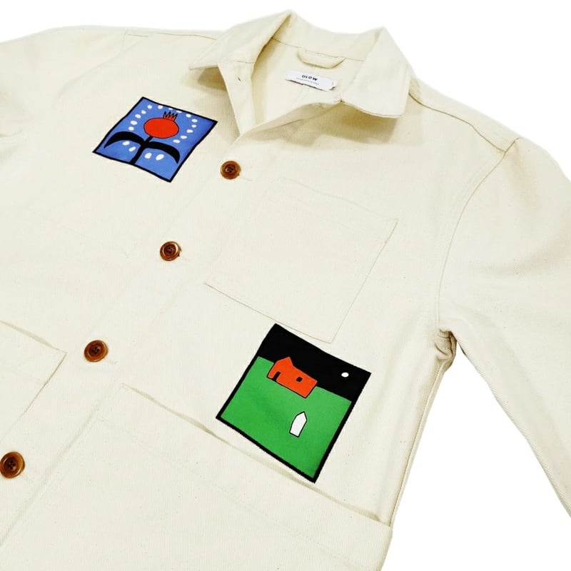 新入荷】OLOW（オロウ） カバーオール ワークジャケット メンズ オフ