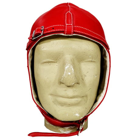 CHAPAL シャパル フランス製 羊革 ソフトヘルメット パイロット レッド クラシックカー ヒストリックカー レース ドライビング ギア（CH005-40 ）