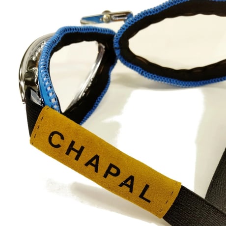 CHAPAL シャパル フランス製 羊革 ゴーグル(小) ブルー ヴィンテージカー クラシックカー レース ドライビング ギア（ CH002-82）