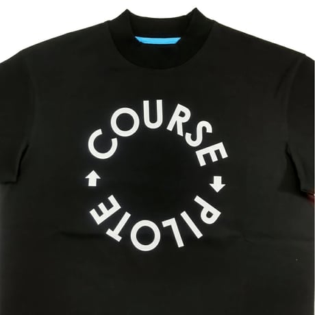 【新入荷】COURSE（コース） Tシャツ 半袖 レタード COURSE PILOTE メンズ ブラック 黒ｘ白 コットン 日本製（ CR612001-99）