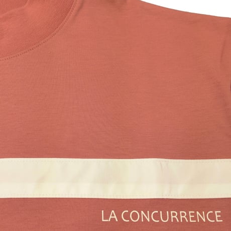 COURSE（コース） Tシャツ 半袖 メンズ  ピンクｘホワイトライン コットン 別布縫付けライン柄（CR312001-30）