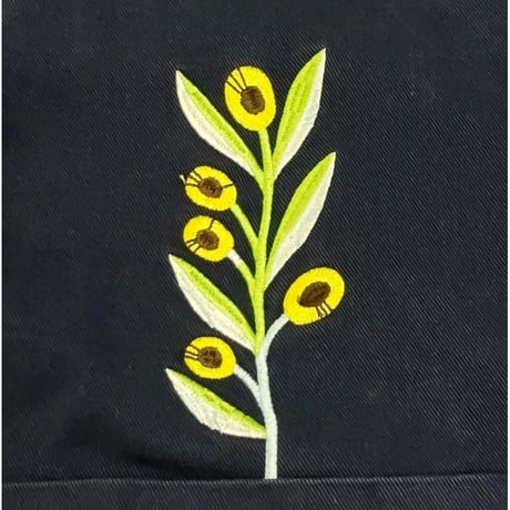 OLOW（オロウ） カバーオール ワークジャケット メンズ  ネイビー コットンツイル お花の刺繍付き オーガニックコットン セシル・ジャイヤール（OL514002-80）
