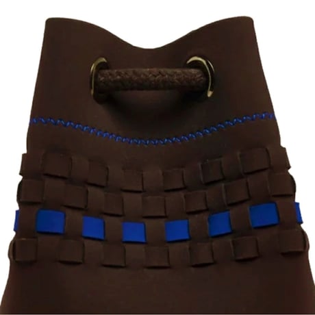 【新入荷】POCCA（ポッカ） イタリア製 ディティーバッグ 小型  ブラウンｘブルー ポリエステル ナイロン DITTY BAG ポシェット メンズ レディース（PO619001-71）
