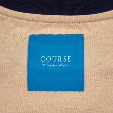 【新入荷】COURSE（コース） Tシャツ 半袖 レタード Rêve Mulsanne メンズ ピンクｘネイビー コットン 日本製( CR612002-138)