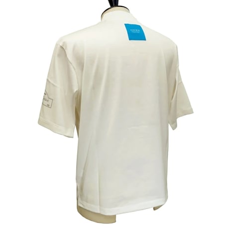 【新入荷】COURSE（コース） Tシャツ 半袖 レタード COURSE PILOTE メンズ  ホワイト 白ｘネイビー コットン 日本製（CR612001-01）