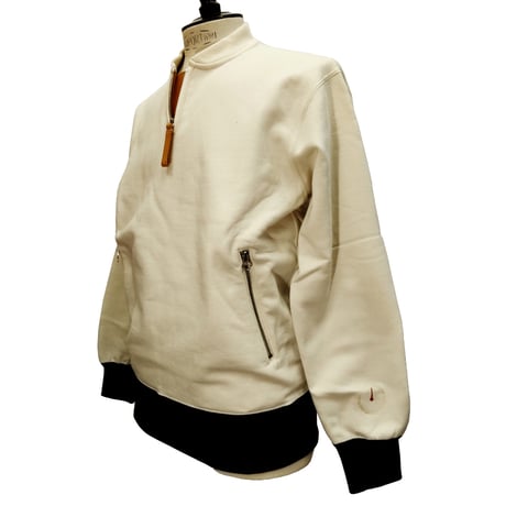 COURSE＜コース＞ジップアップ トレーナー ジャージ Heavy Cotton Zip Pull Over OW オフホワイト(CR123001-01)