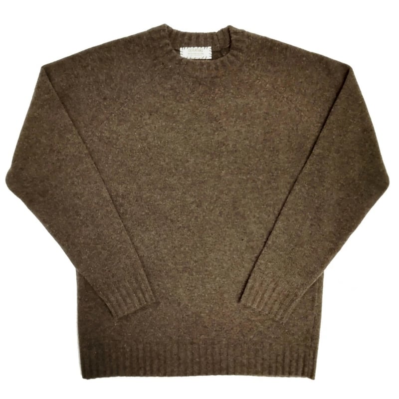 KIRO（キロ） イタリア製 クルーネックセーター メンズ ブラウングレー