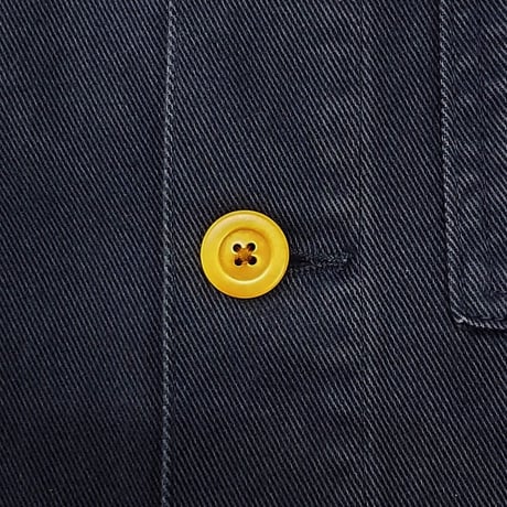OLOW（オロウ） カバーオール ワークジャケット メンズ  ネイビー コットンツイル お花の刺繍付き オーガニックコットン セシル・ジャイヤール（OL514002-80）