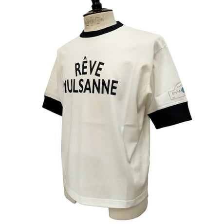 【新入荷】COURSE（コース） Tシャツ 半袖 レタード Rêve Mulsanne メンズ ホワイト 白ｘネイビー コットン 日本製（ CR612002-18）