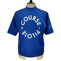 【新入荷】COURSE（コース） Tシャツ 半袖 レタード COURSE PILOTE メンズダークブルーｘ白 コットン 日本製（ CR612001-80 ）
