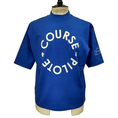 【新入荷】COURSE（コース） Tシャツ 半袖 レタード COURSE PILOTE メンズダークブルーｘ白 コットン 日本製（ CR612001-80 ）