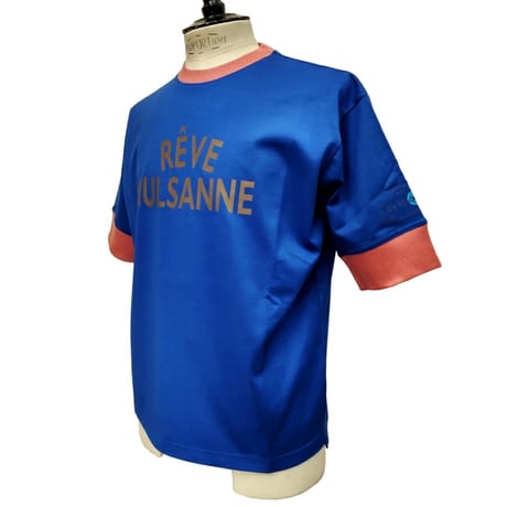 【新入荷】COURSE（コース） Tシャツ 半袖 レタード Rêve Mulsanne メンズ  ダークブルーｘピンク コットン 日本製（CR612002-83）