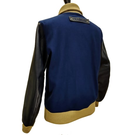 COURSE＜コース＞スタジアムジャンパー Varsity Jacket Blue + Navyブルーｘネイビー(CR224001-80)
