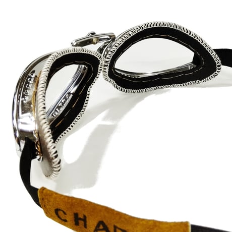 CHAPAL シャパル フランス製 羊革 ゴーグル(小)  グレー ヴィンテージカー クラシックカー レース ドライビング ギア（CH002-90）