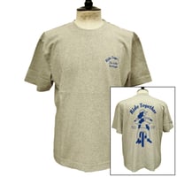 OLOW（オロウ） Tシャツ バックプリント 自転車のイラスト グレーｘブルー オーガニックコットン100% ゆったりシルエット【サイモン・ランドレイン】（OL612002-90 ）