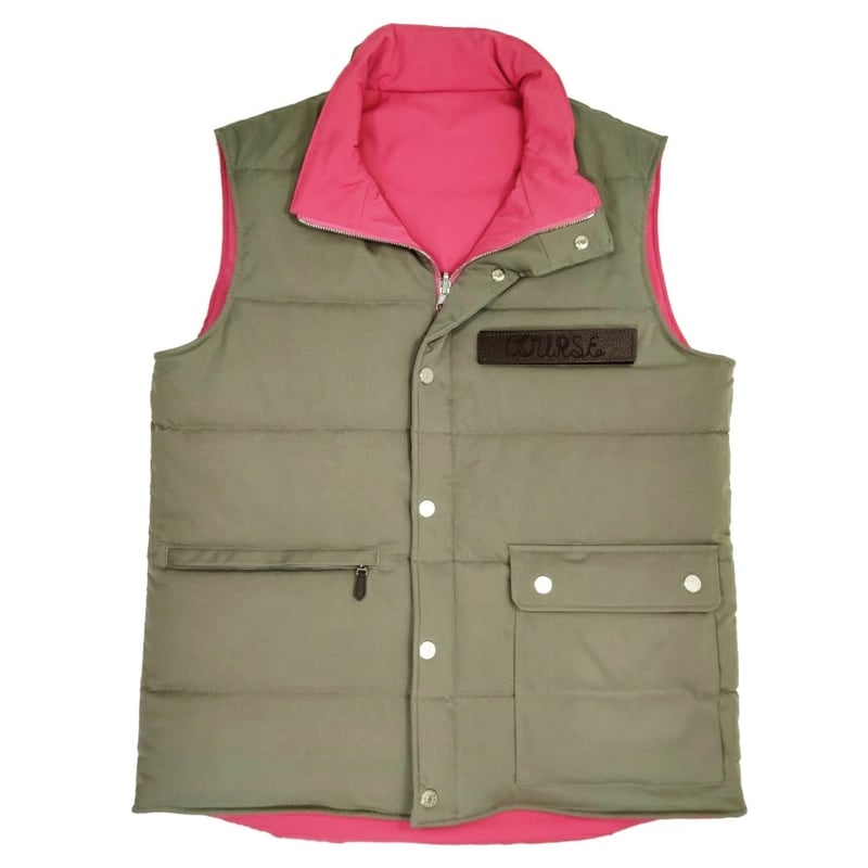 新入荷】COURSE（コース） ジップアップジレ（ベスト）リバーシブル
