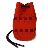 【新入荷】POCCA（ポッカ） イタリア製 ディティーバッグ 中型オレンジｘワインレッド ポリエステル ナイロン DITTY BAG ポシェット メンズ レディース（ PO619002-34 ）