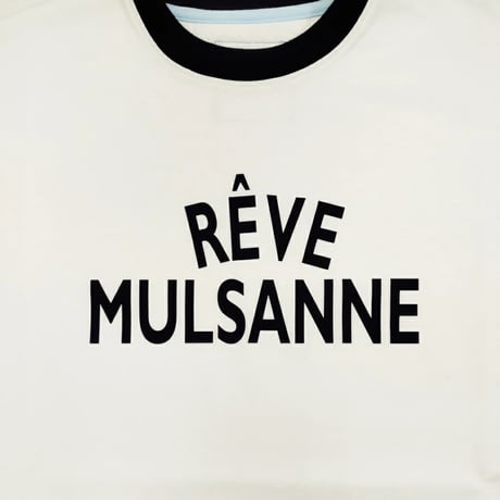 【新入荷】COURSE（コース） Tシャツ 半袖 レタード Rêve Mulsanne メンズ ホワイト 白ｘネイビー コットン 日本製（ CR612002-18）