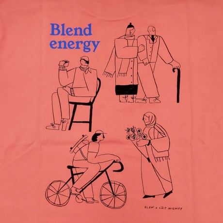OLOW（オロウ） Tシャツ バックプリント 人と自転車などのイラスト ピンク ローズ オーガニックコットン100% ゆったりシルエット【ケイト・マクエニフ】（ OL612002-30）