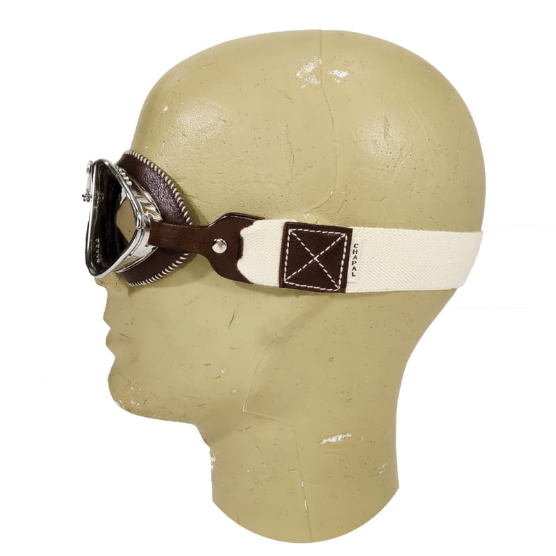 CHAPAL シャパル フランス製 羊革 ゴーグル(L) ブラウン クラシック