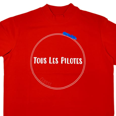 COURSE（コース） Tシャツ 半袖 メンズ  レッド コットン（CR412002-40）