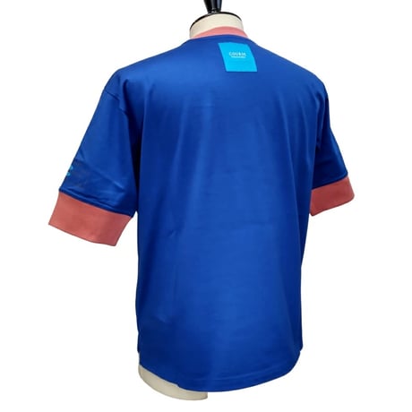 【新入荷】COURSE（コース） Tシャツ 半袖 レタード Rêve Mulsanne メンズ  ダークブルーｘピンク コットン 日本製（CR612002-83）