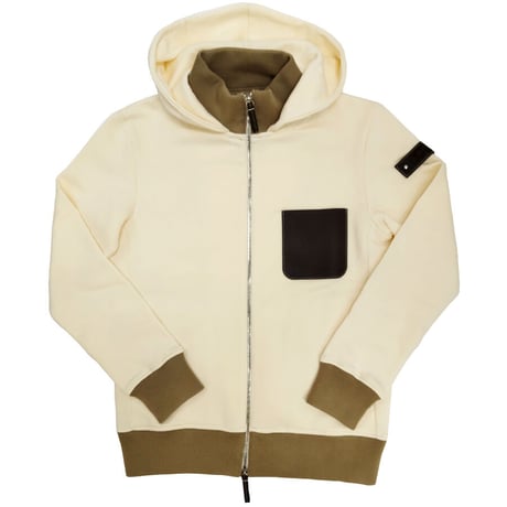 COURSE＜コース＞フーテッドブルゾン Winter Cotton Hooded parka Ecru  オフホワイト(CR223002-01)