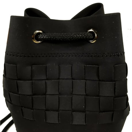 【新入荷】POCCA（ポッカ） イタリア製 ディティーバッグ 中型 ブラックｘブラック ポリエステル ナイロン DITTY BAG ポシェット メンズ レディース（PO619002-99 ）