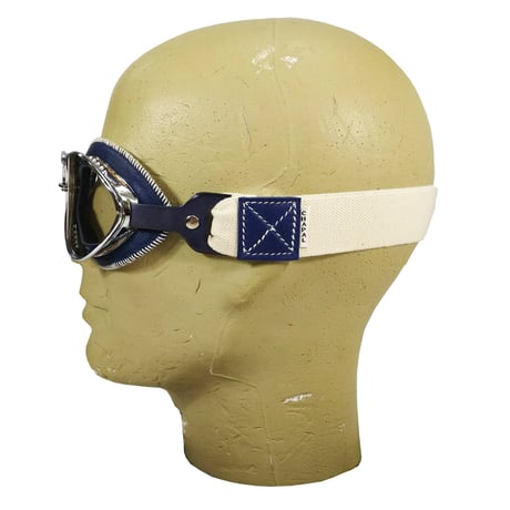 CHAPAL＜シャパル＞ゴーグル(L)ネイビー Large Model Goggles leather Blue(CH001-80)
