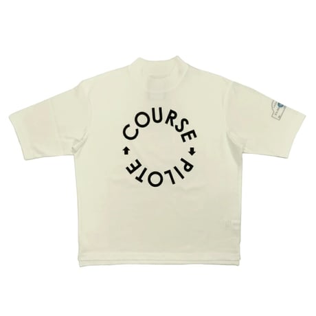 【新入荷】COURSE（コース） Tシャツ 半袖 レタード COURSE PILOTE メンズ  ホワイト 白ｘネイビー コットン 日本製（CR612001-01）