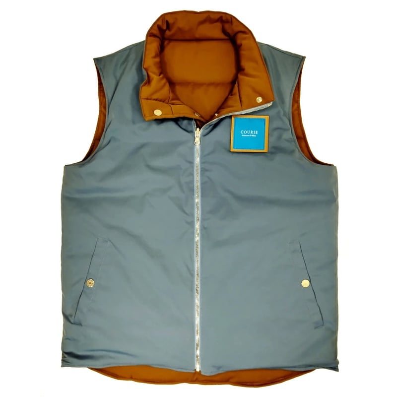 新入荷】COURSE（コース） ジップアップジレ（ベスト）リバーシブル