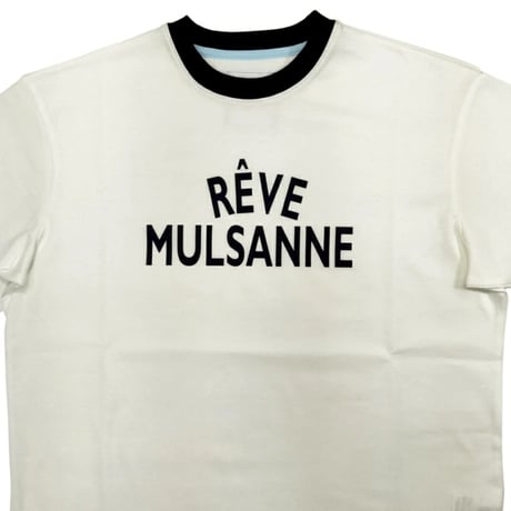 【新入荷】COURSE（コース） Tシャツ 半袖 レタード Rêve Mulsanne メンズ ホワイト 白ｘネイビー コットン 日本製（ CR612002-18）