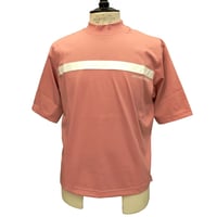 COURSE（コース） Tシャツ 半袖 メンズ CR312001-30 ピンクｘホワイトライン コットン 別布縫付けライン柄