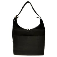 【新入荷】CAVALLERESCO（カヴァレレスコ） イタリア製 ショルダー バッグ 船形 異素材コンビブラック 黒 牛革 シュリンク型押しｘキャンバス（ VL619004-99）
