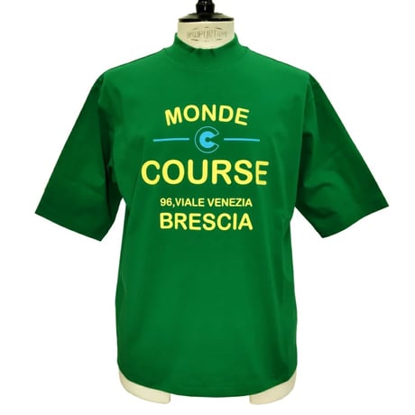COURSE（コース） Tシャツ 半袖 レタード イラスト メンズ グリーン コットン 日本製(CR512001-60)